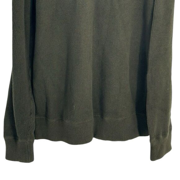 Eddie Bauer Men's XLT 100% Cotton Pullover Crew Neck Top Olive Green - Picture 5 of 14